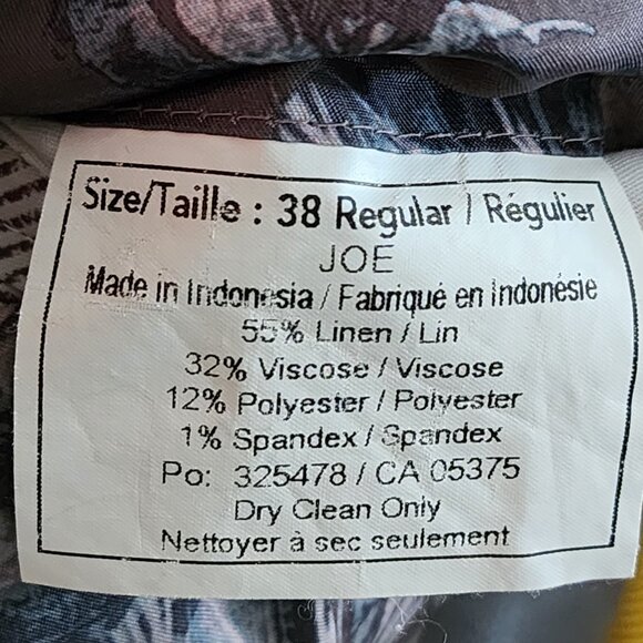 Joseph Abboud Burgundy 55% Linen Blend Sportcoat Blazer - Picture 6 of 7